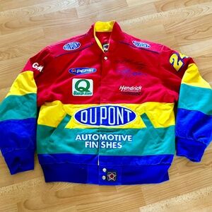 Vintage Jeff Hamilton NASCAR Jacket - Mint Condition, Signed by Jeff Gordon